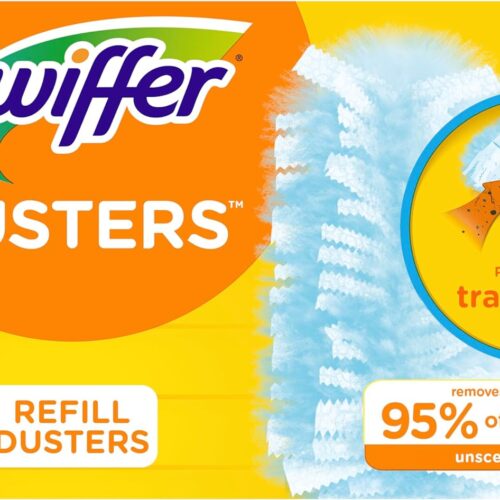 Swiffer Feather Dusters Multi-Surface Duster Refills, Bamboo, White, 18 count