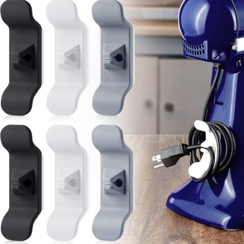 Cord Organizer for Appliance - Kitchen Appliance Cord Organizer Stick On, Best Kitchen Gadgets Gifts for New Home Must Haves, New Apartment Kitchen Stuff, Kitchen Gifts for Women Adults Mom Wife