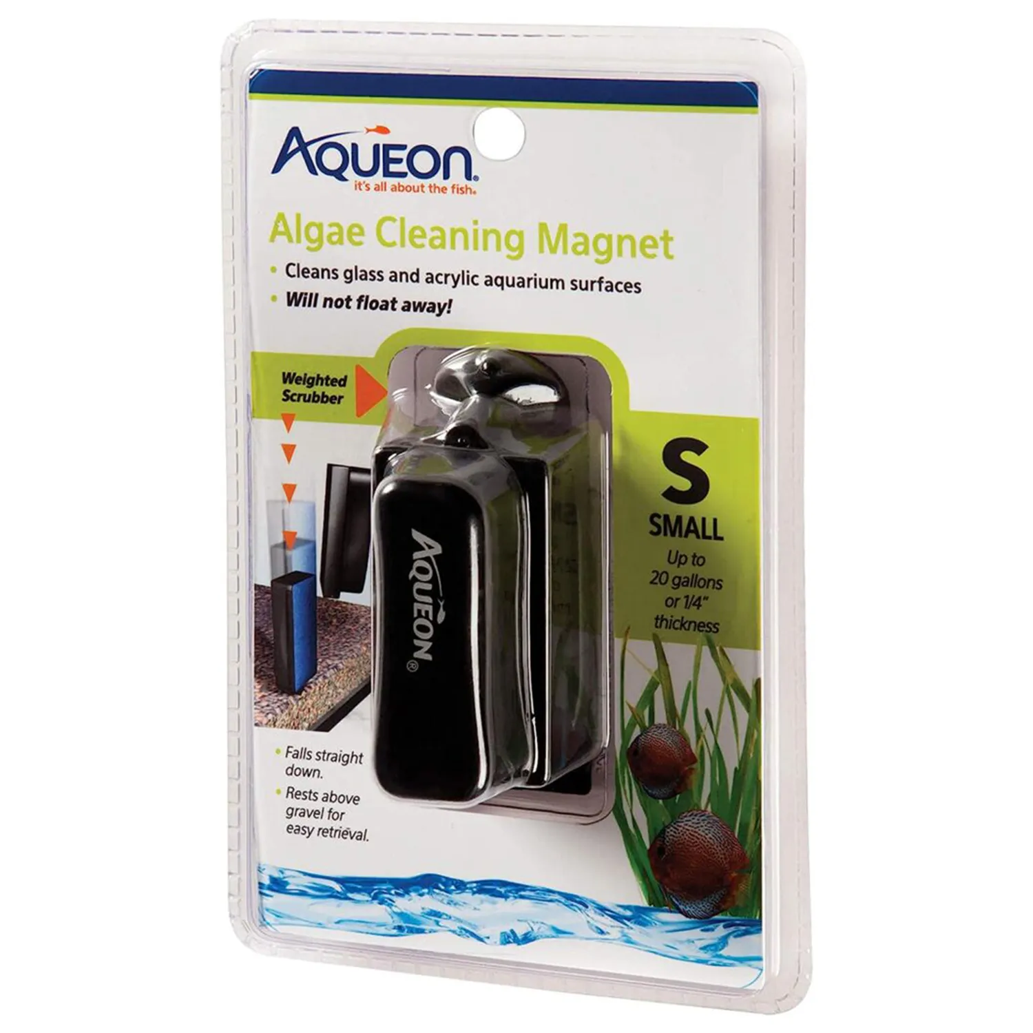 Aqueon Aquarium Algae Cleaning Magnets Glass/Acrylic, Small, Black