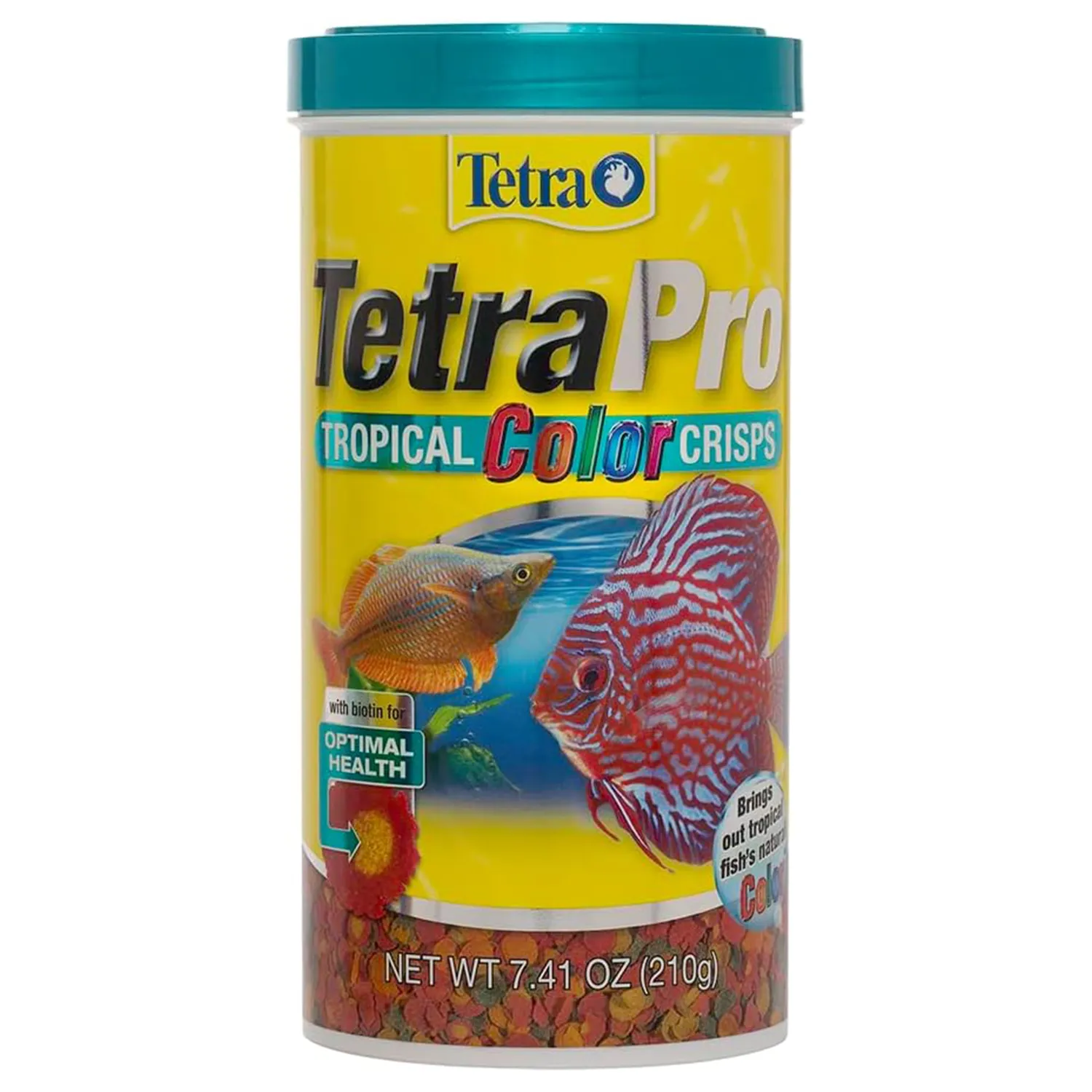 Tetra Pro Fish Food, Tropical Color Crisps With Color Enhancers, Floating Fish Food, 7.41 Ounce